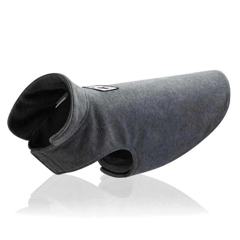 Gray dog sweater on a white background