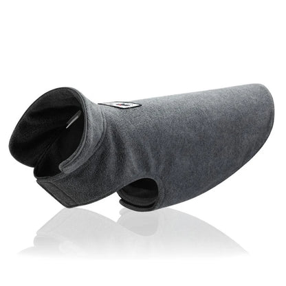 Gray dog sweater on a white background