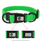 Green dog collar with black buckle on a white background, featuring the Nimble brand.