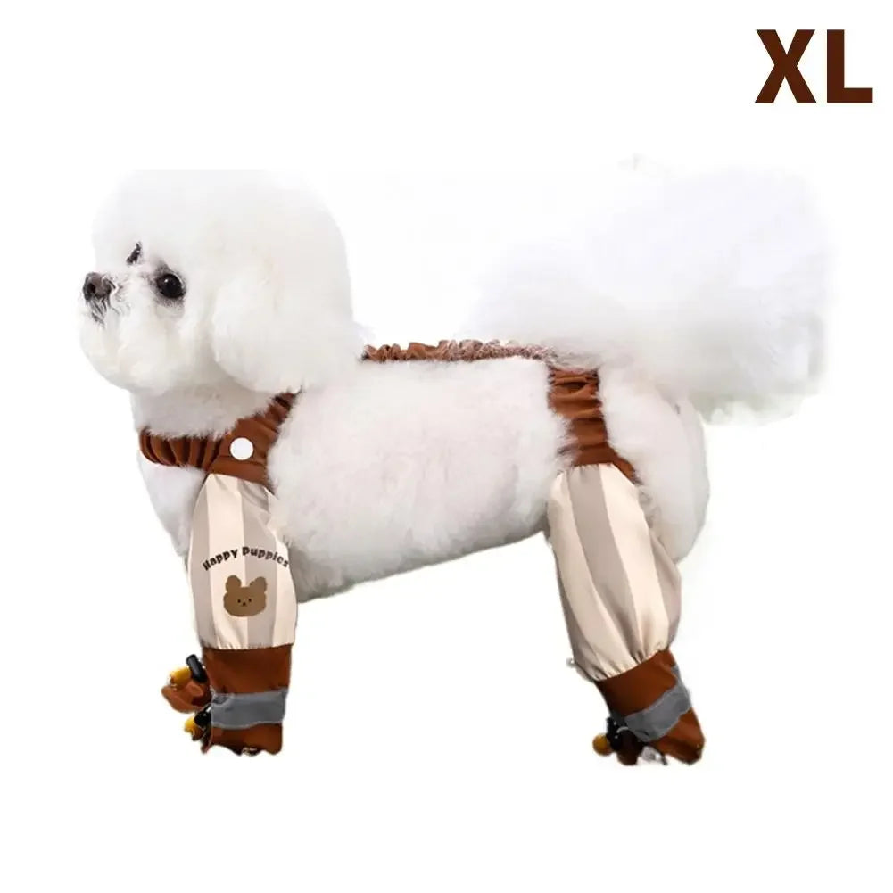 Spring And Summer Dog Outdoor Dustproof Pants Waterproof Dog Boots Rain Boots With Suspender For Small Dogs Outdoor Activit H8j1