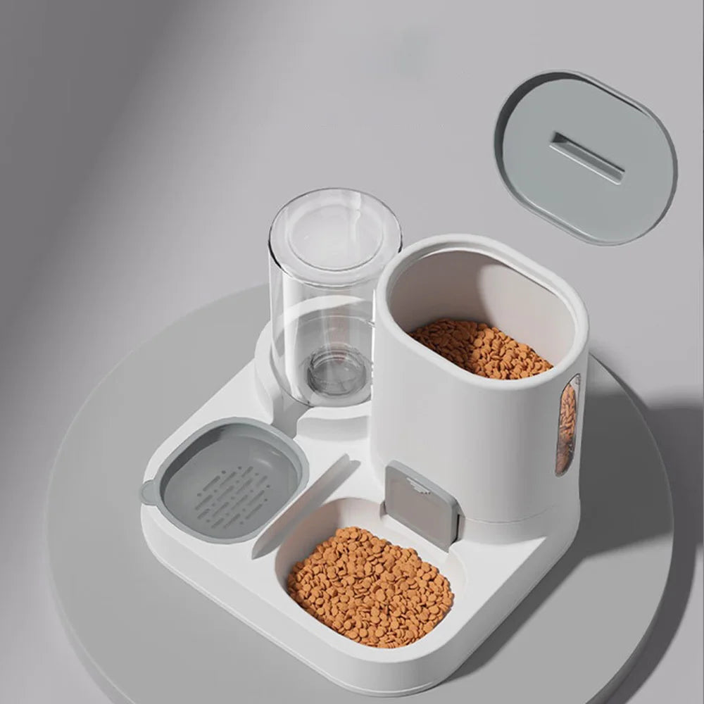 Dual Bowl for Dog & Cat - Food Bowl + Water Bowl, Spill-Proof Pet Feeding Supplies, Non-Slip Design for Small/Medium/Large Pets