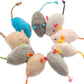 Rattle Catnip Mouse Toy Pack – Faux Fur Interactive Mice for Indoor Cats & Kittens