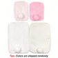 Four plush toys with pink, white, and light pink colors on a white background.