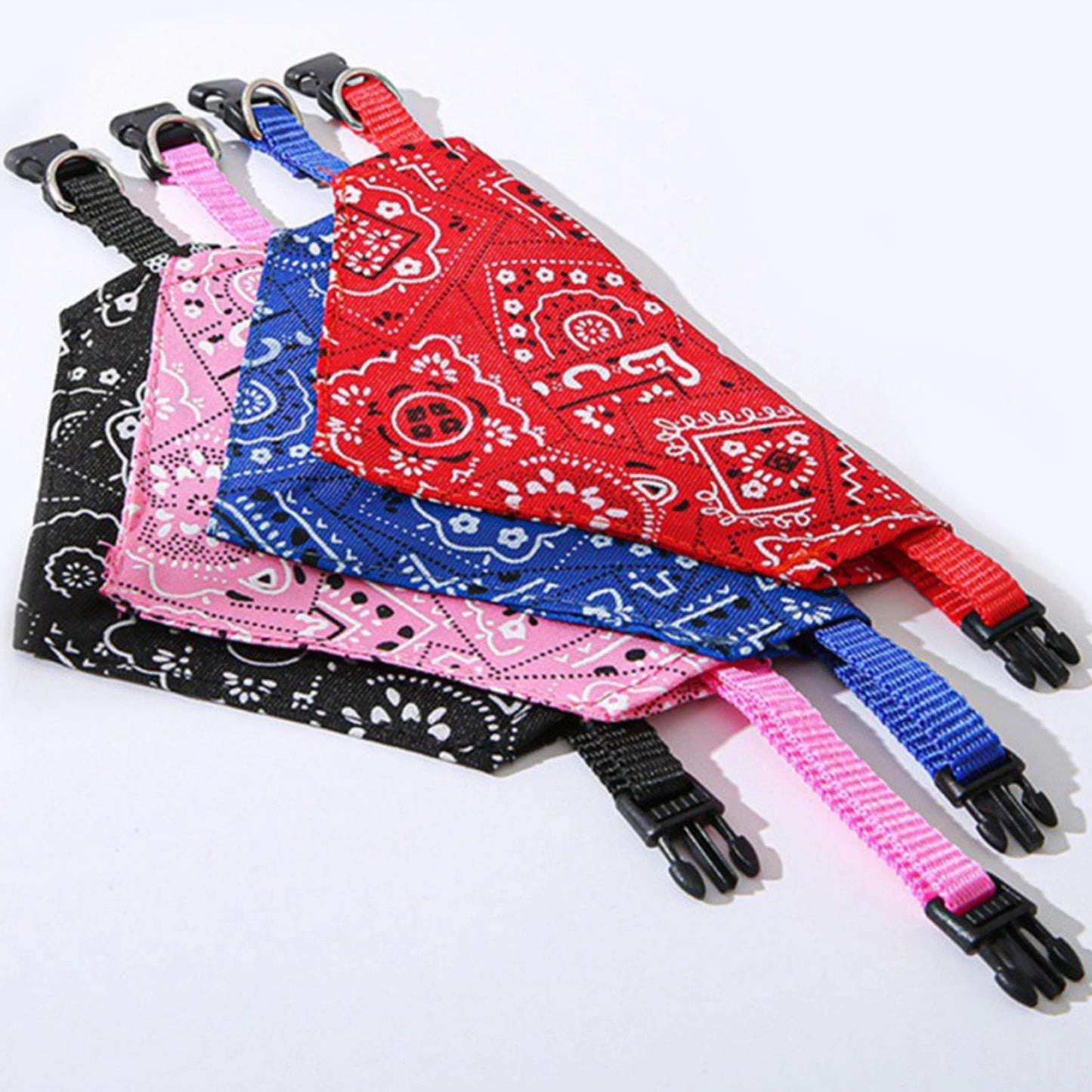 Dog Bandanas Large Pet Scarf Pet Cotton Plaid WashableBow ties Collar Cat Dog Scarf Large Dog Accessories Kerchief