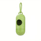 Green portable pet water bottle with a hook on a white background