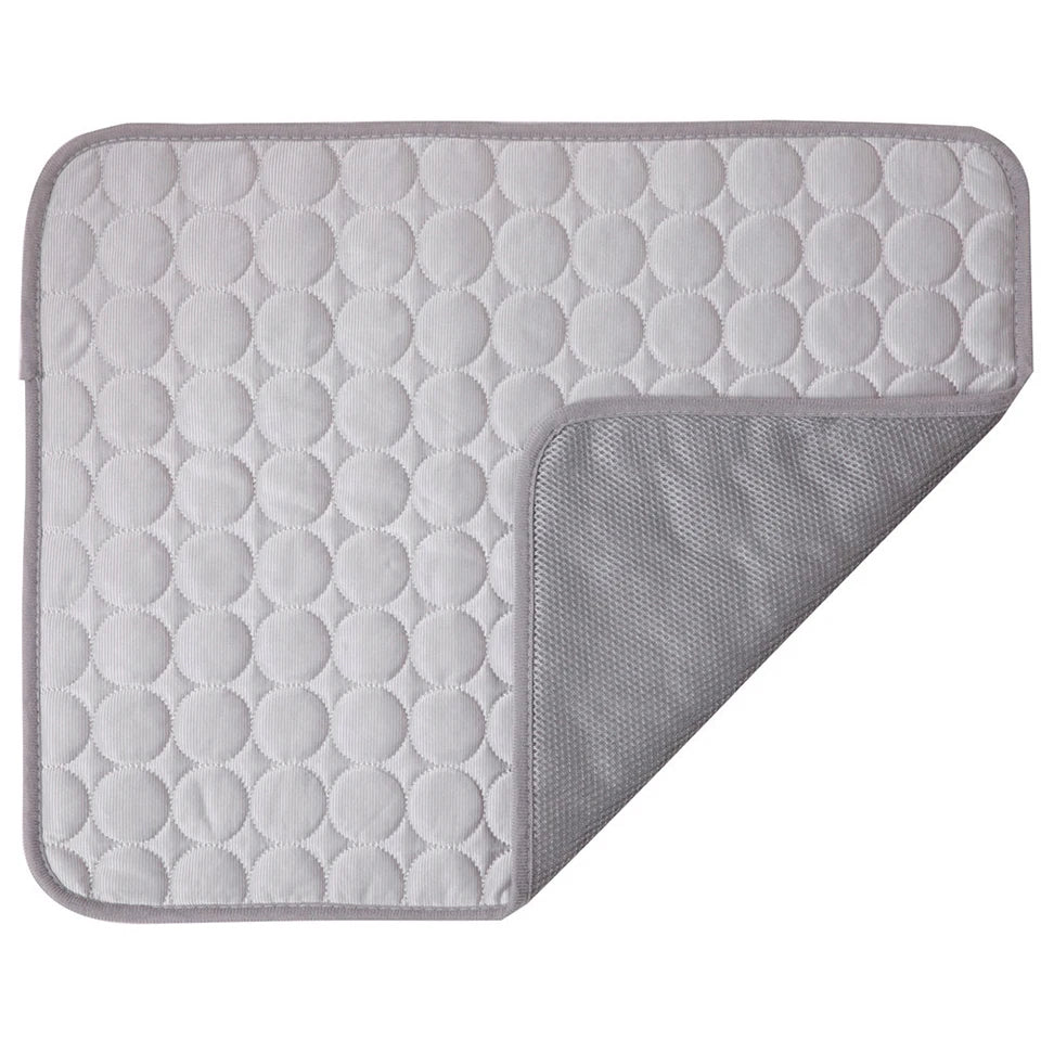 Gray textured bath mat on a white background