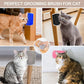 Collage of cats using a grooming brush with text 'Perfect Grooming Brush for Cat'.