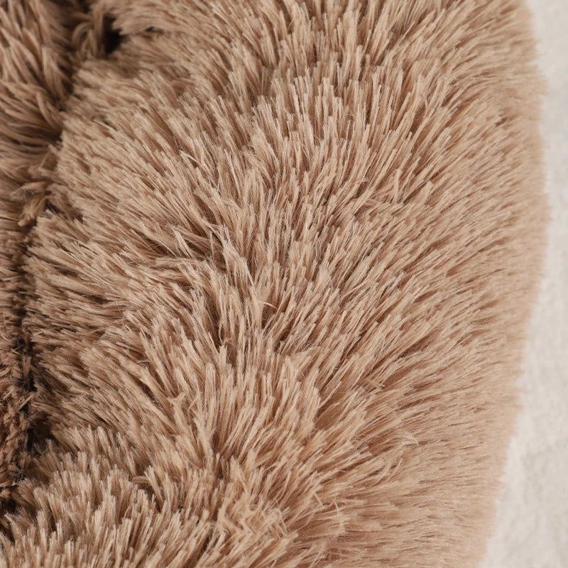 Close-up of a brown, fluffy surface