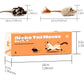 Measurement chart of a shake tail mouse cat toy with dimensions and packaging details.