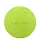 Green frisbee with 'Meianu' branding on a white background