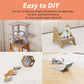Collage of DIY pet furniture projects with text on an orange background.