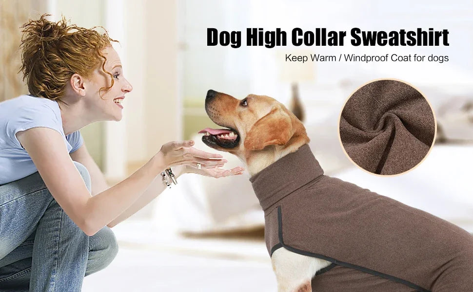 2024 Pet Dog Clothes Autumn Winter Dog Clothes Fleece Warm Dogs Vest High Neck Pet Jacket Pet Costume Dogs Clothes