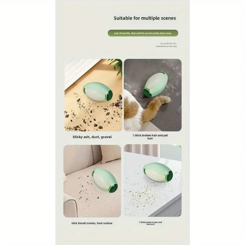 Product used to clean sticky ash, dust, gravel, pet hair, and food residue on various surfaces.