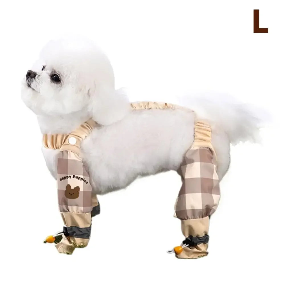 Spring And Summer Dog Outdoor Dustproof Pants Waterproof Dog Boots Rain Boots With Suspender For Small Dogs Outdoor Activit H8j1