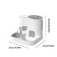 Dual Bowl for Dog & Cat - Food Bowl + Water Bowl, Spill-Proof Pet Feeding Supplies, Non-Slip Design for Small/Medium/Large Pets