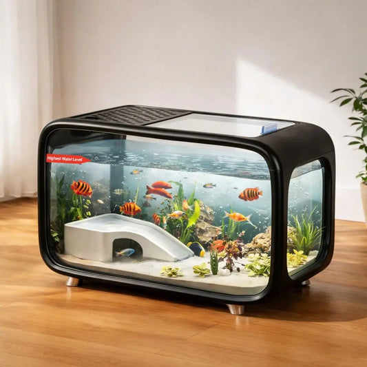 Durable Compact Aquarium Kit Transparent Drop Resistant Fish Tank Clear Viewing Desktop Aquarium Desktop