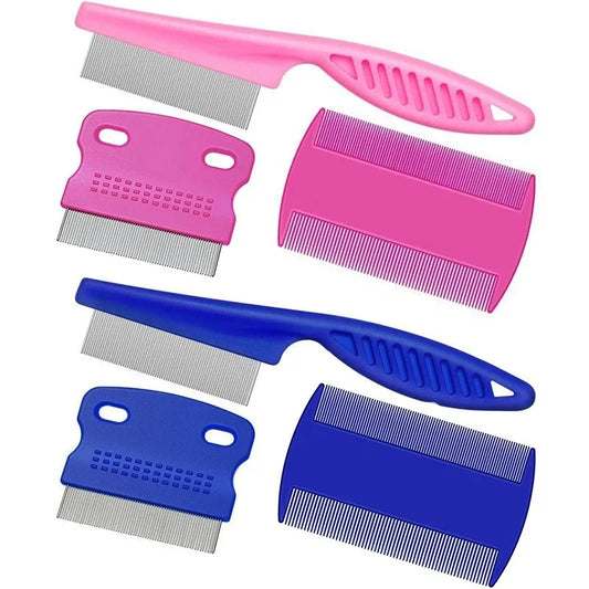 Flea Comb Cat Grooming Comb Set 3 Pcs/set Removes Mucus and Crust Small Lice Flea Combs Cats Supplies Pet Comb