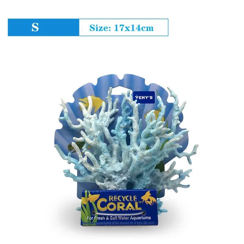 Aquarium S/L Artificial Resin Aquatic Coral Landscape Fish Tank Decoration Underwater Submarine Coral Aquarium Decoration