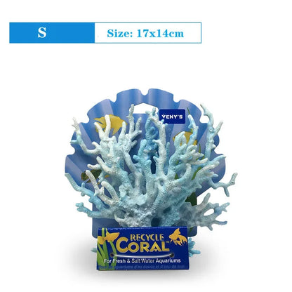 Aquarium S/L Artificial Resin Aquatic Coral Landscape Fish Tank Decoration Underwater Submarine Coral Aquarium Decoration