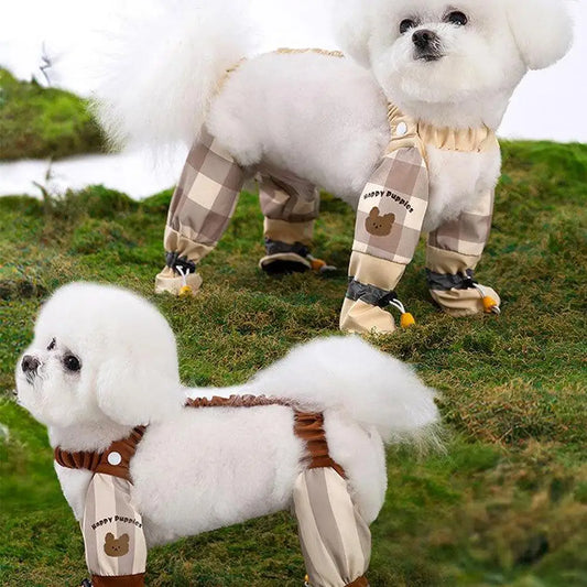 Spring And Summer Dog Outdoor Dustproof Pants Waterproof Dog Boots Rain Boots With Suspender For Small Dogs Outdoor Activit H8j1