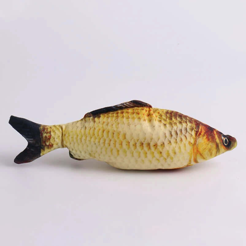 Fish-shaped toy on a white background