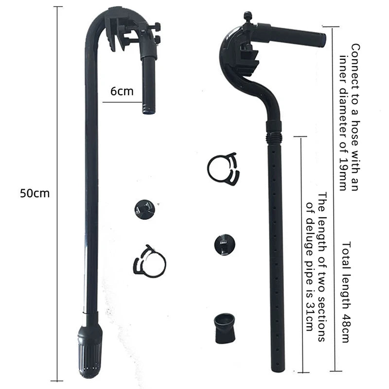 Aquarium Canister Filter Kit, External Fish Tank Filtration System, Inlet Outlet Tube, Rain Spray Bar, Outflow Pipe Complete Set