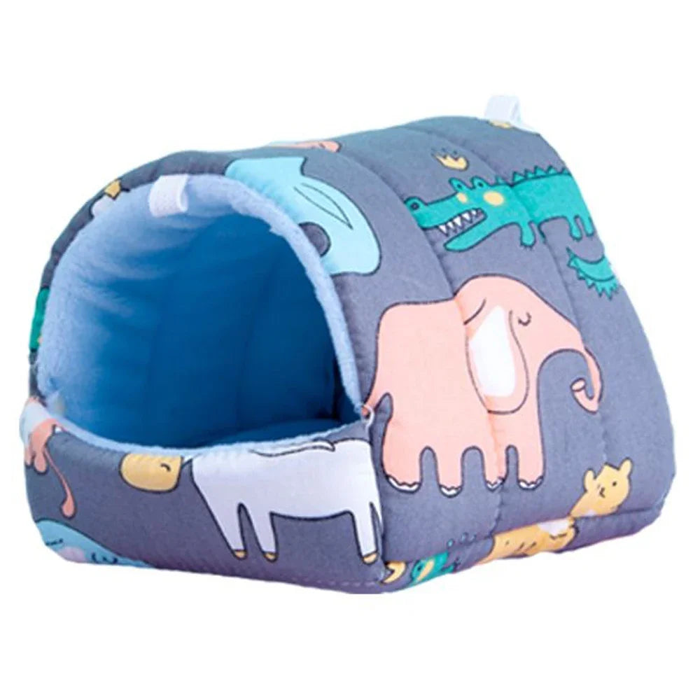 Pet bed with animal pattern on a white background