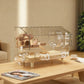 Hamster Habitat Acrylic Exercise Wheel Storage Habitat Cage for Hamster for Bedding Small Animals Enthusiast Home Pet Travel