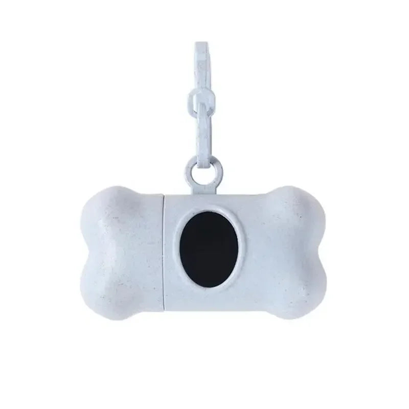 White bone-shaped pet toy with a black center on a white background