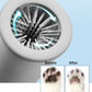 Pet nail grinder with before and after images of a paw.