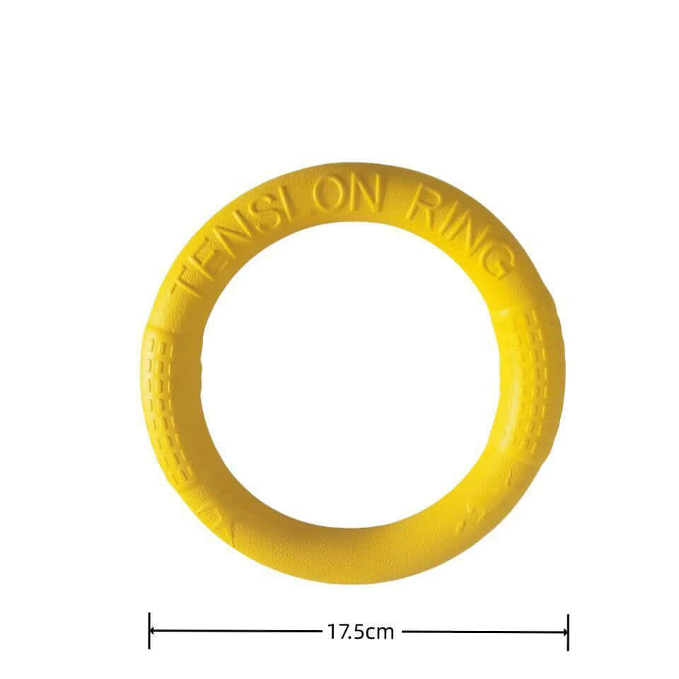 Yellow 'Tennis On Ring' with measurement label on a white background