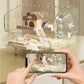 Hamster Habitat Acrylic Exercise Wheel Storage Habitat Cage for Hamster for Bedding Small Animals Enthusiast Home Pet Travel