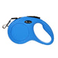 Blue retractable dog leash with 'Pet Dog' label on a white background