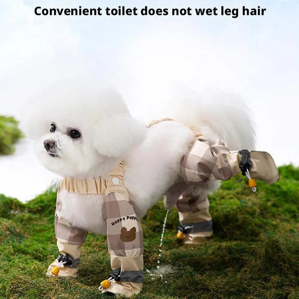 Spring And Summer Dog Outdoor Dustproof Pants Waterproof Dog Boots Rain Boots With Suspender For Small Dogs Outdoor Activit H8j1