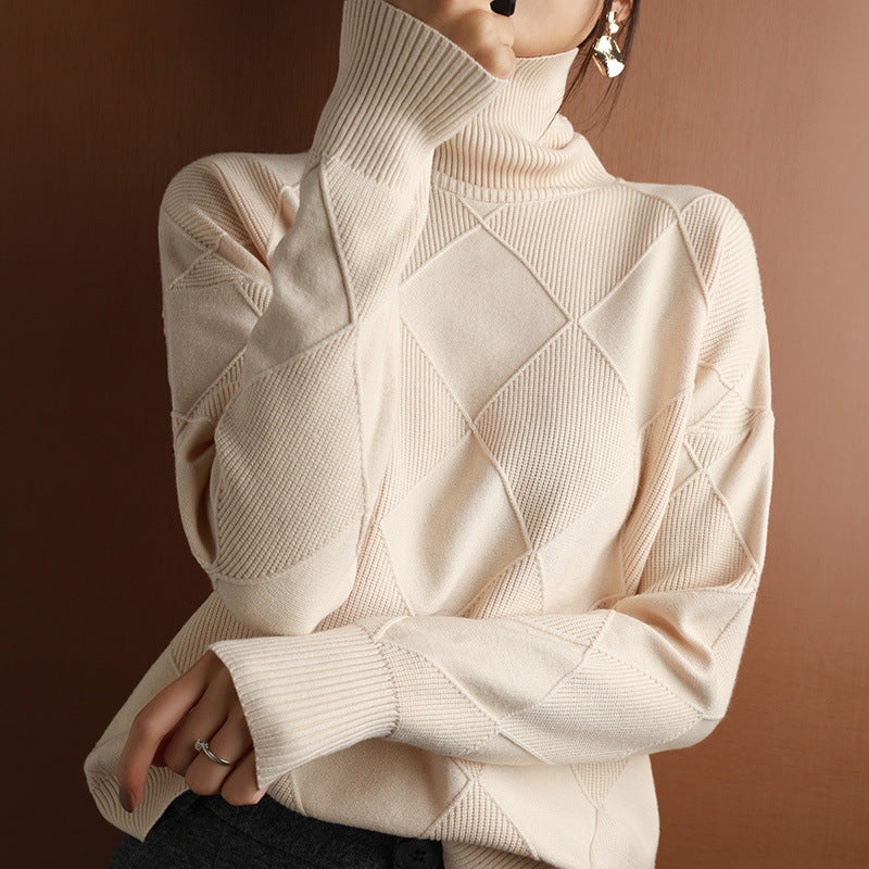 Sweater Top - Women's Long Sleeve Knit Layering Shirt for Fall/Winter