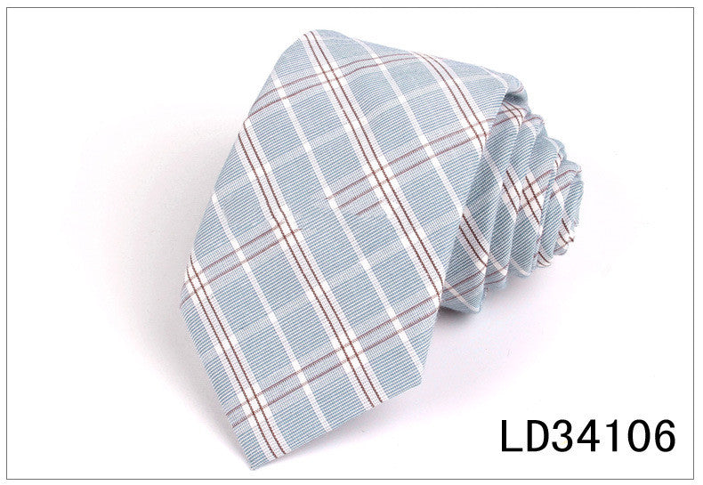 Plaid Series 7cm Mens Suit Accessories