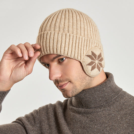 Thermal Knitting Woolen Cap Men's Fleece-lined Thickened Winter Trending Products cartoon color