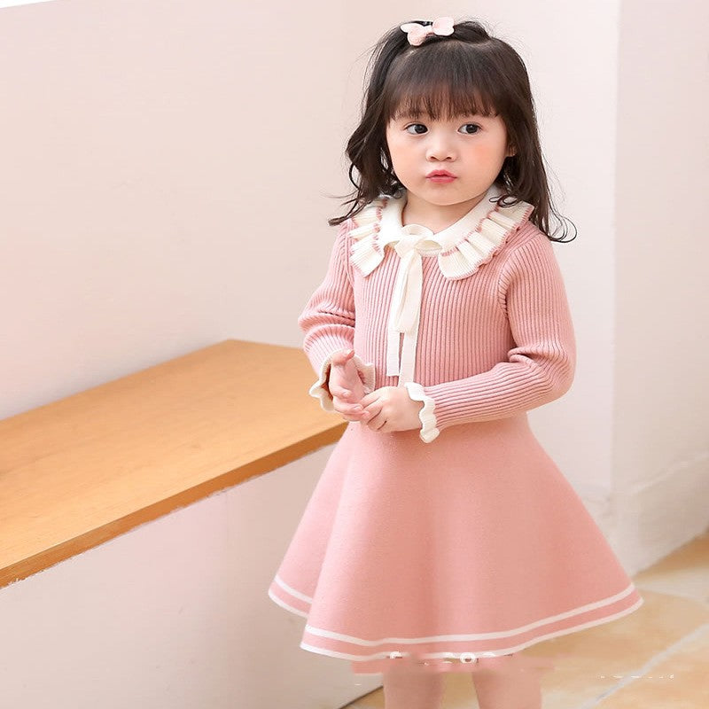 Plus Fleece Warm Princess Skirt Girls Cute Fashion Dress