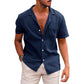 Button Down Shirts - Short Sleeve Beach Shirt Summer Mens Clothing