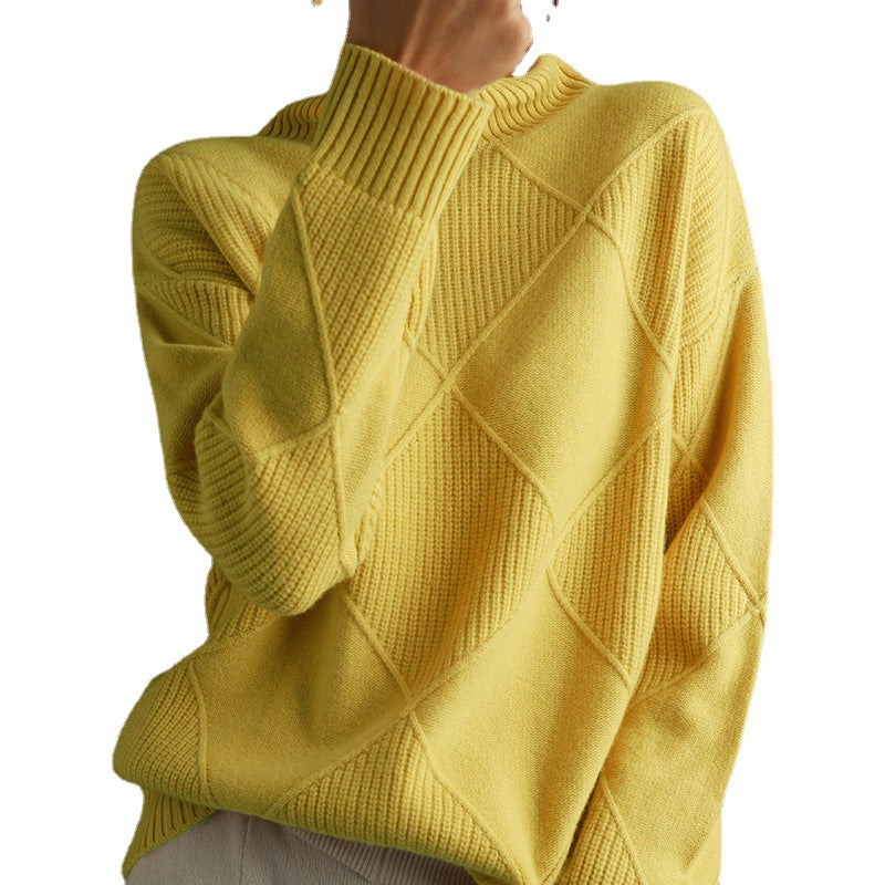 Sweater Top - Women's Long Sleeve Knit Layering Shirt for Fall/Winter