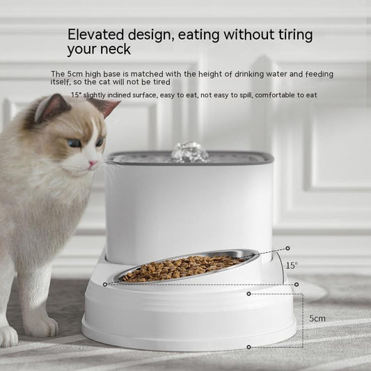 Cat Bowl Automatic Drinking Water Feeder All-in-one Machine