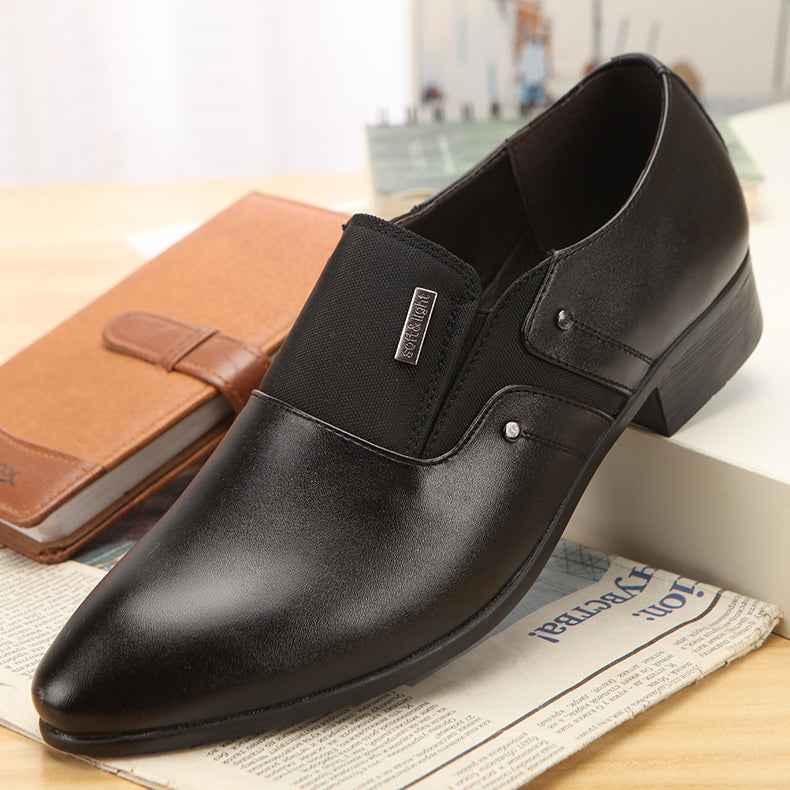 Chaussures en cuir décontractées à bout pointu pour hommes