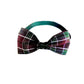 Plaid bow tie on a white background