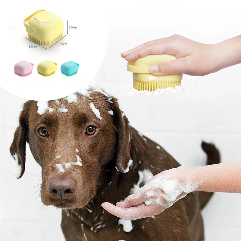 Silicone Dog Bath Massage Gloves Brush Pet Grooming Supplies