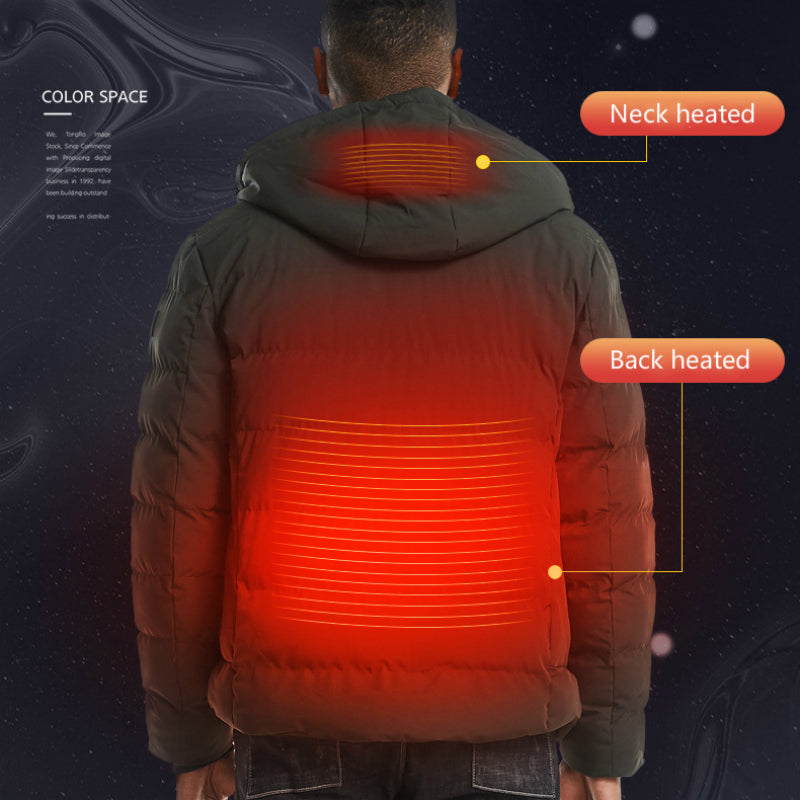 Heated Jackets - New Men Women Cotton Coat USB Smart Electric Heated Jackets