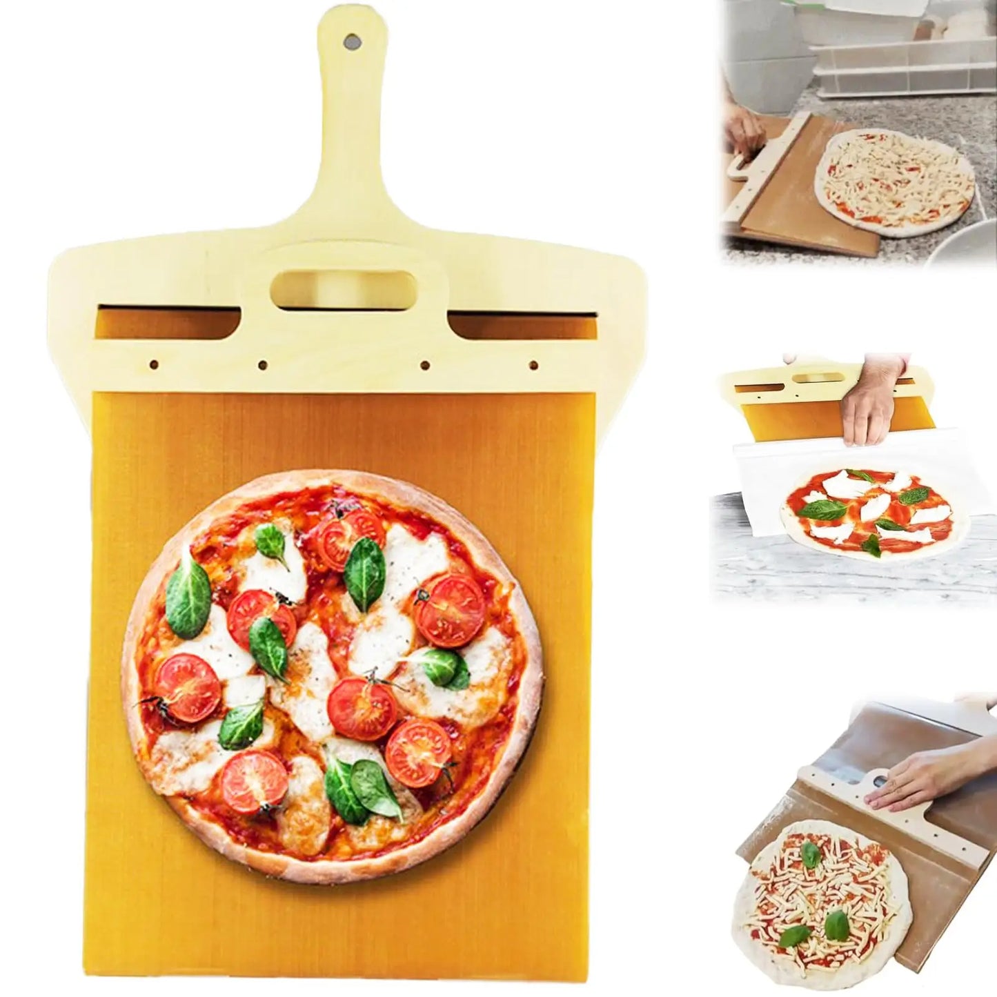 Pelle à Pizza Planche à Découper Lisse à Pizza Antiadhésive