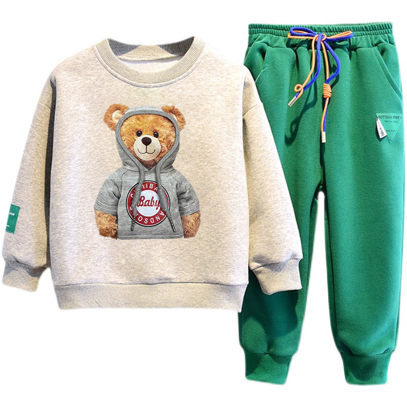 Men's And Women's Spring Clothing Suit Children's Sweater Two Pieces