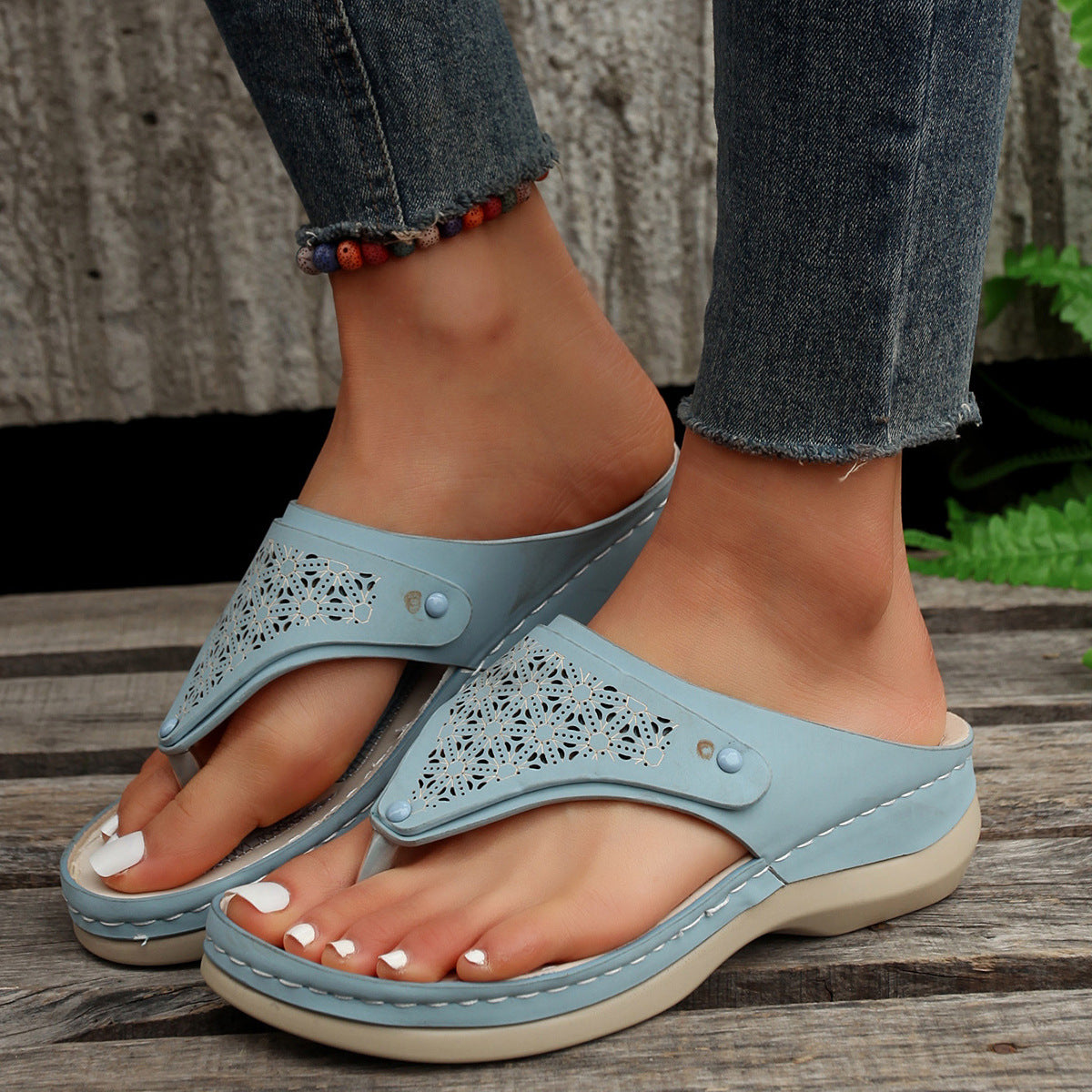 Thong Sandals Summer Flip Flops Women Outdoor Slippers Beach Shoes