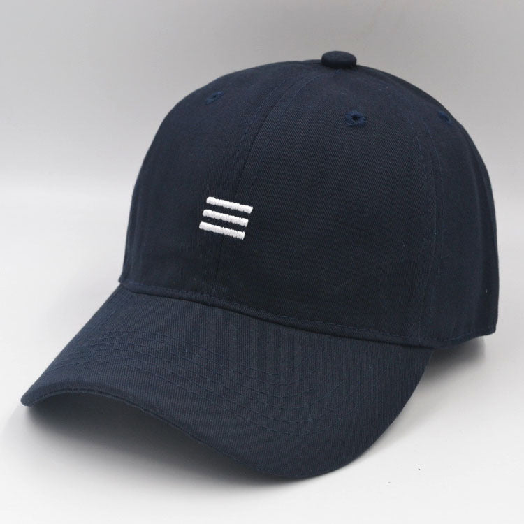 Cap - Three Bar Baseball Cap Men's Soft Top Casual