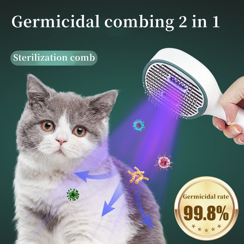 Cat Comb Dog Hair Remover Brush UVC Sterilization